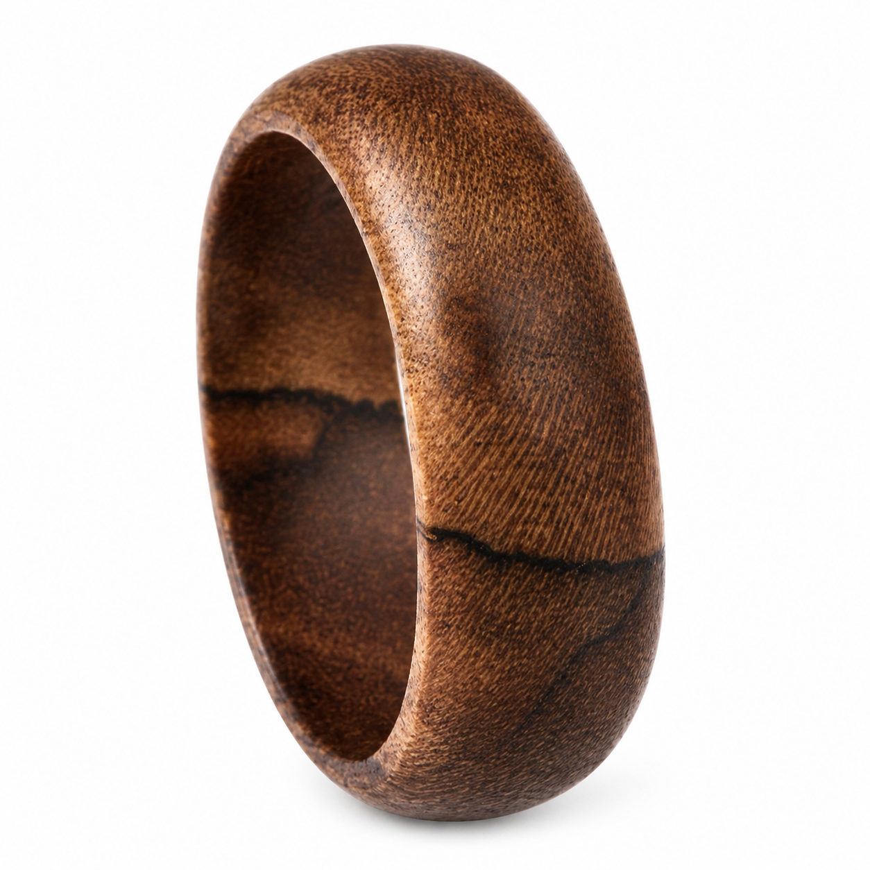 "Pathfinder" — Spalted Maple Wood Ring, 7mm