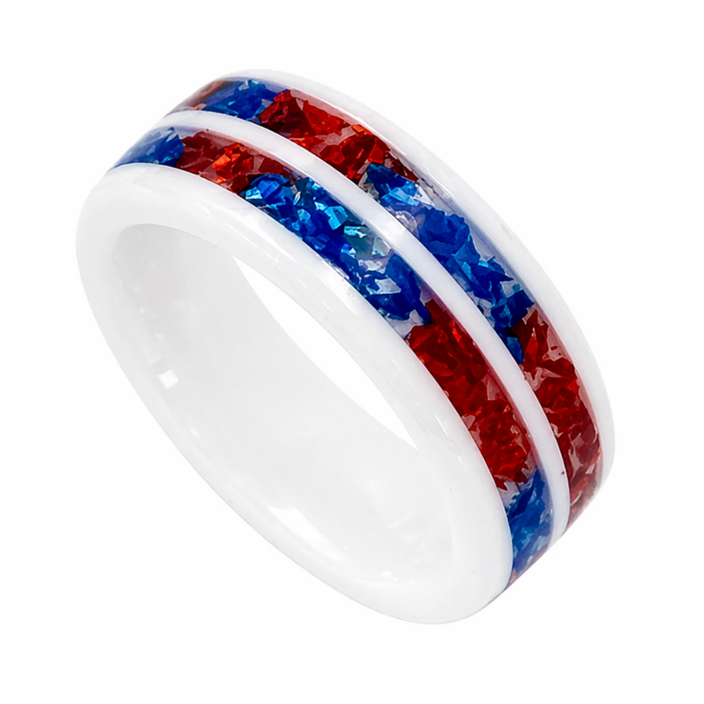 America 250 Ring - Red, White and Blue Stagger (8mm)