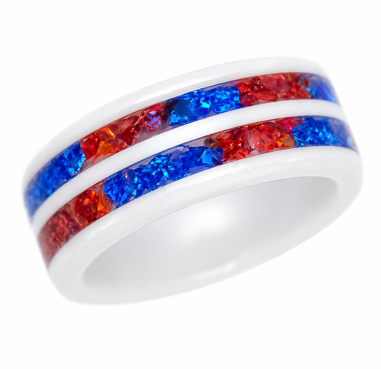 America 250 Ring - Red, White and Blue Stagger (8mm)