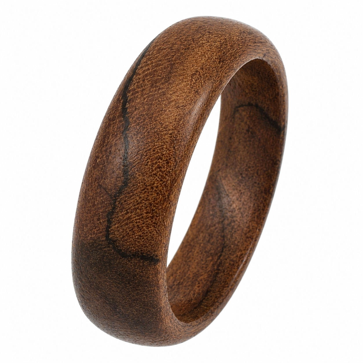 "Roamer" — Spalted Maple Wood Ring, 6mm