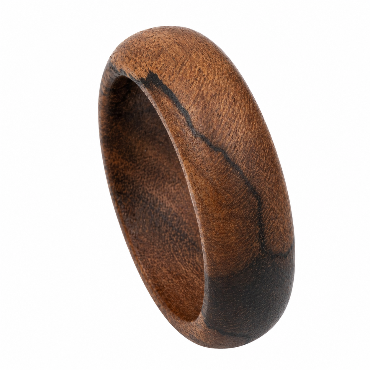 "Roamer" — Spalted Maple Wood Ring, 6mm