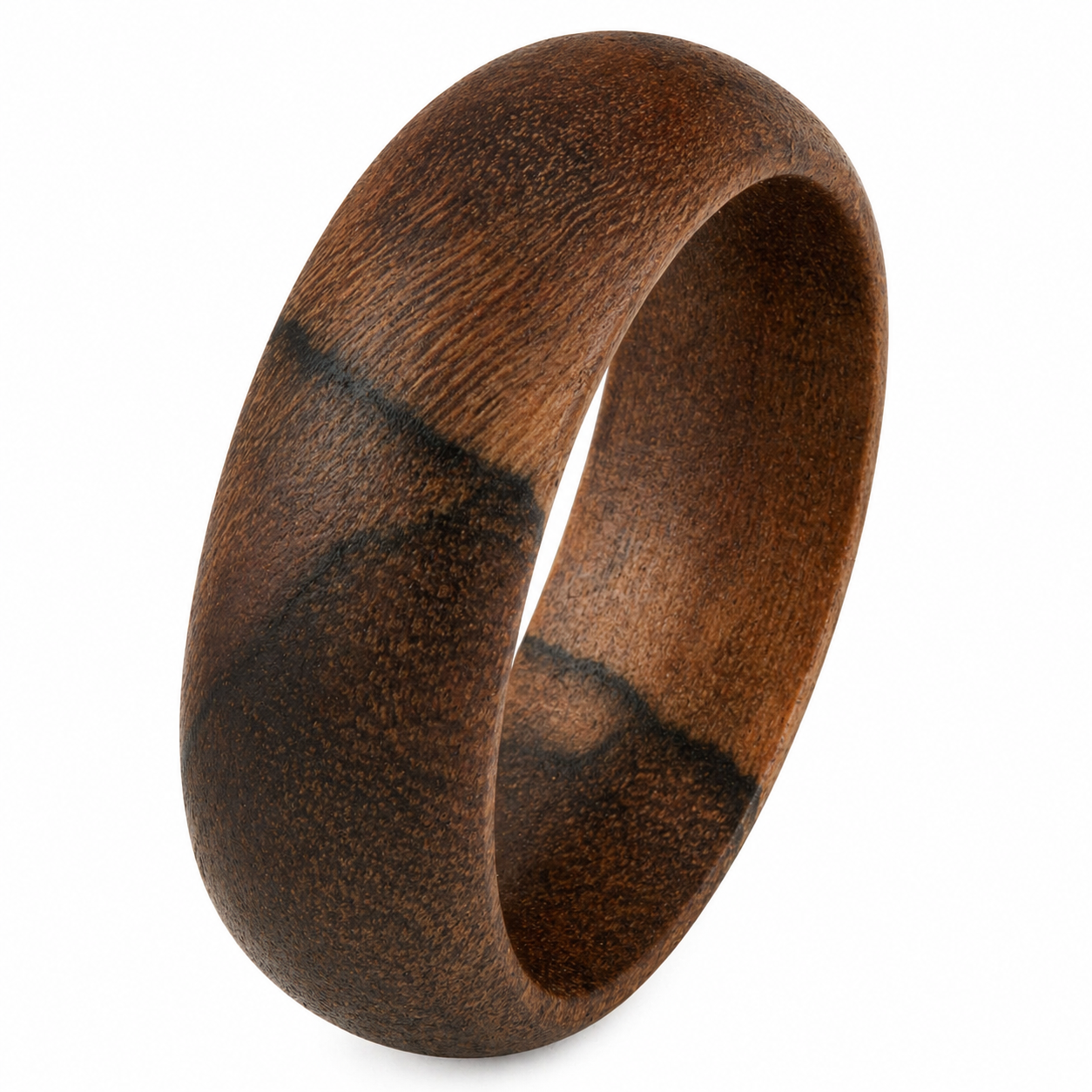 "Pathfinder" — Spalted Maple Wood Ring, 7mm